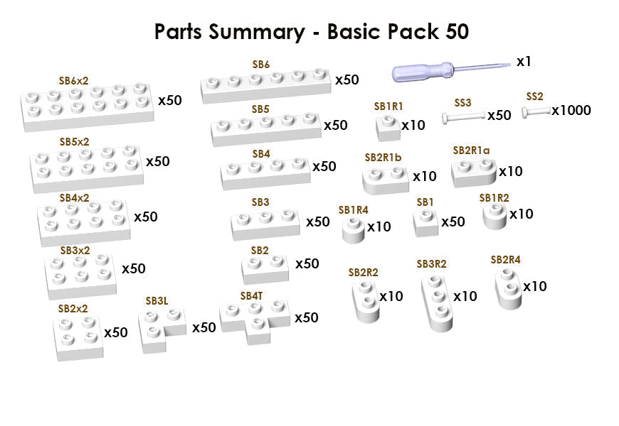 Sculptor Basic Pack 50 - White